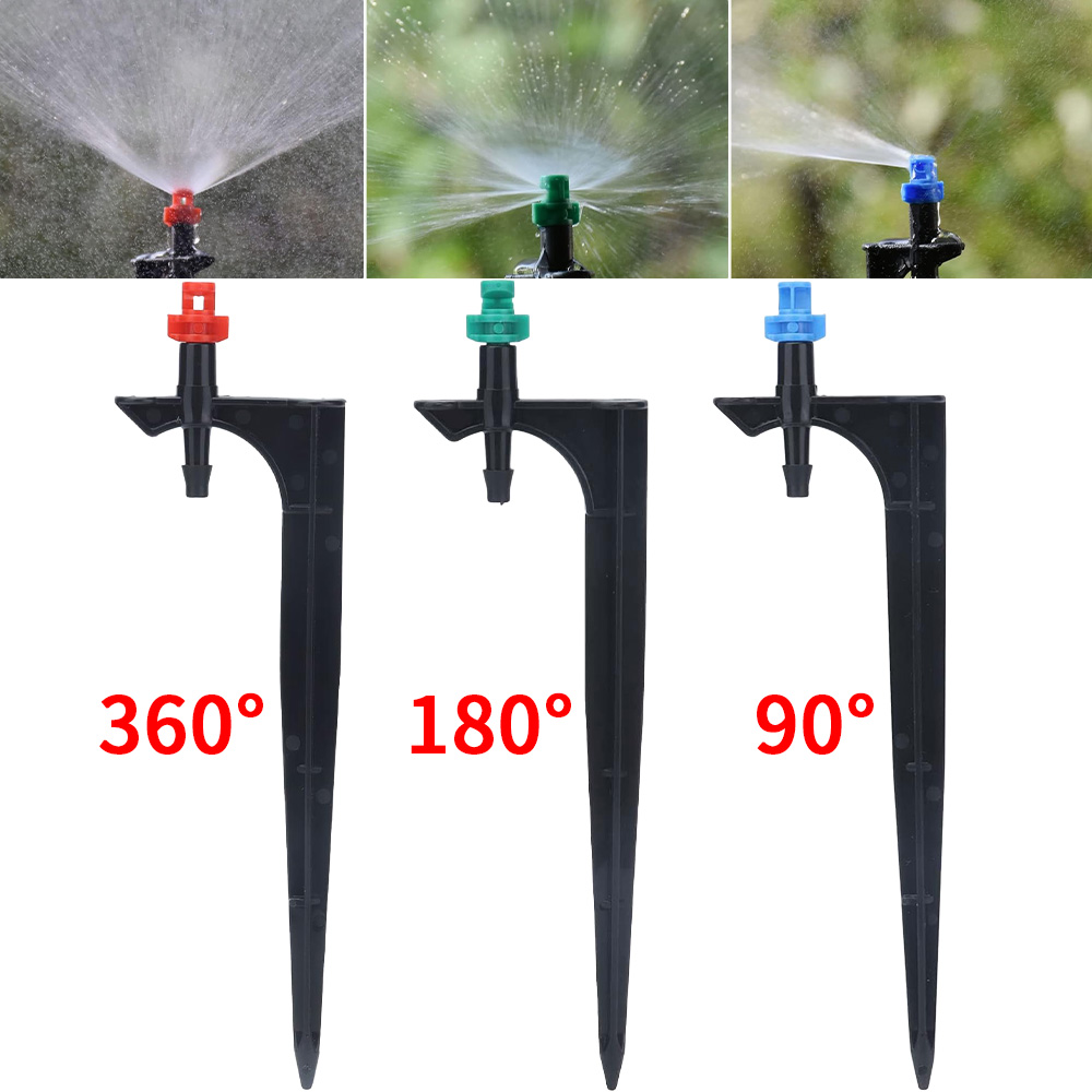 Irrigation Drip Tape - 90/180/360 Degree Misting Nozzle 13cm Stake